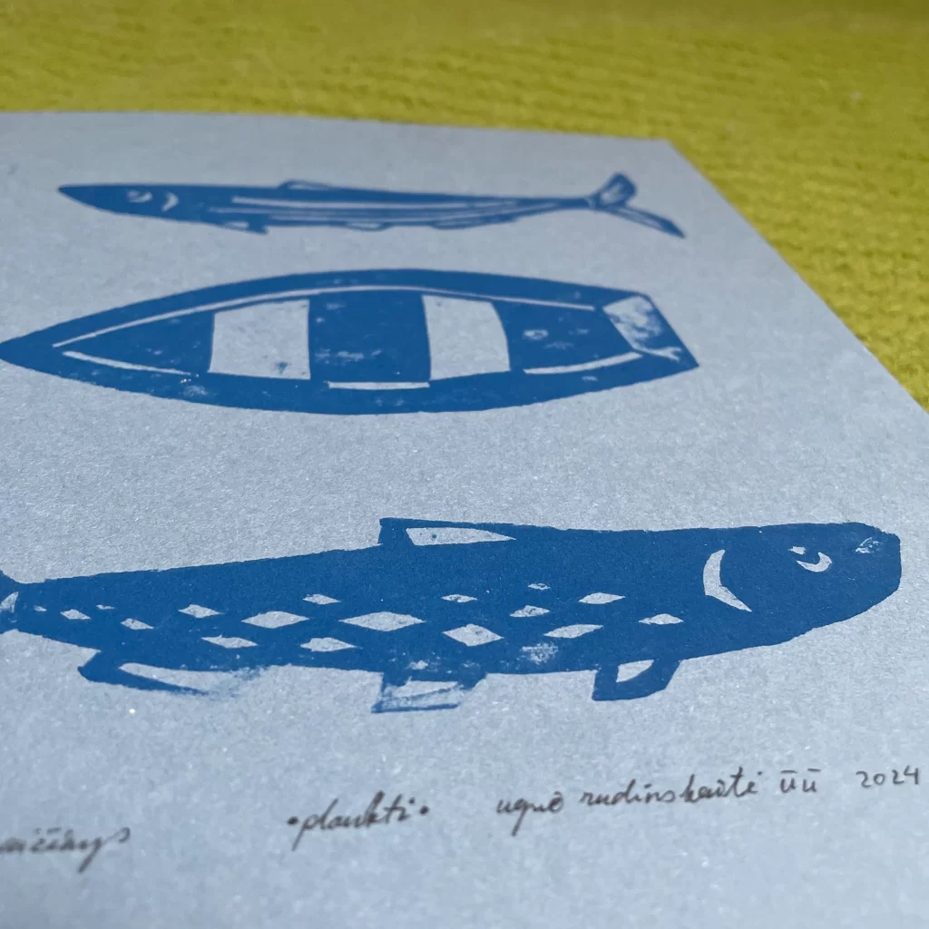 kartono raižinys ugnė rudinskaitė grafika