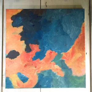 rudinskaitė tapyba dangus debesys drobė