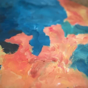 rudinskaitė tapyba dangus debesys drobė