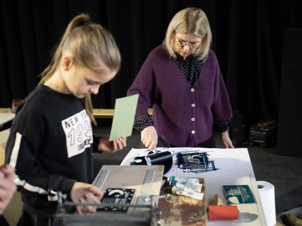 grafikos kūrybinės dirbtuves Klaipėdos lėlių teatre