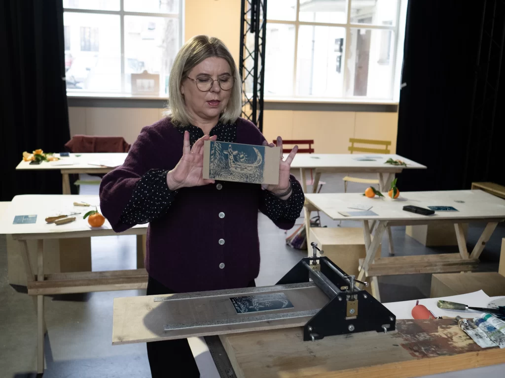 grafikos kūrybinės dirbtuves Klaipėdos lėlių teatre