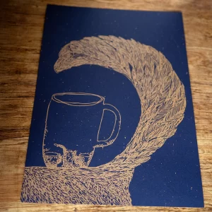 iliustracijos A3 aukštos kokybės printai ant spalvoto popieriaus rudinskaitė