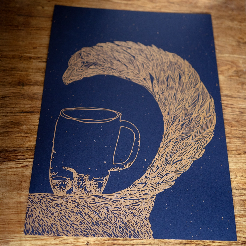 iliustracijos A3 aukštos kokybės printai ant spalvoto popieriaus rudinskaitė