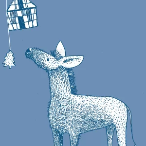 klaipėdos lėlių teatro asilėlis printas A3